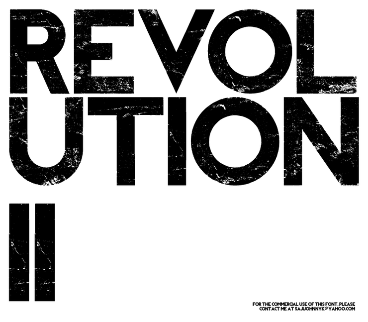 REVOLUTION II字体 1