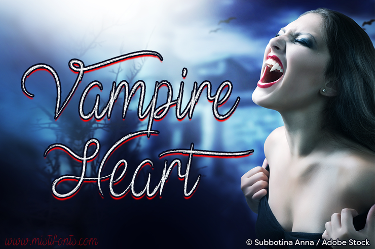 Mf Vampire Heart字体 1