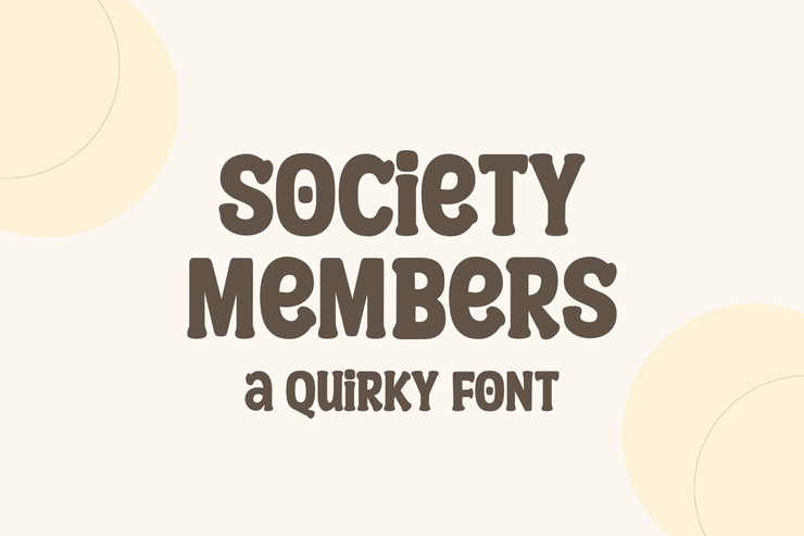 Society Members字体 1