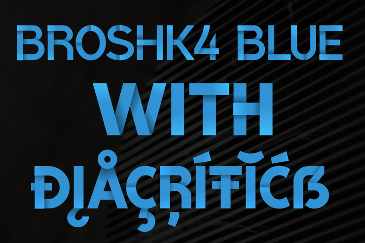 BroshK4-BlueBold字体 1