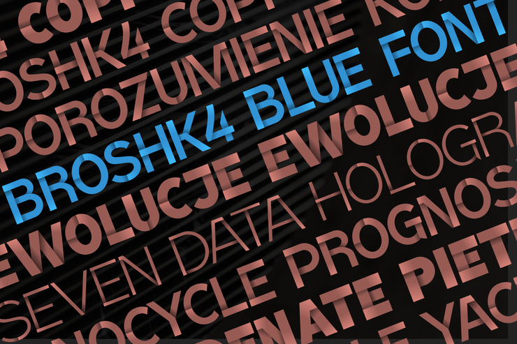 BroshK4-BlueBold字体 3