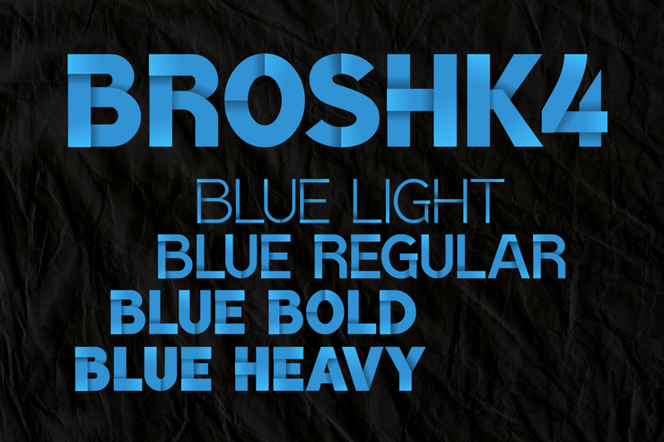 BroshK4-BlueBold字体 5