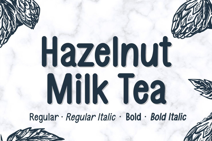 Hazelnut Milk Tea字体 1