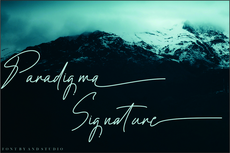 Paradigma Signature字体 2