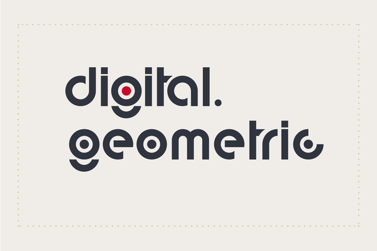 digital geometric字体 6