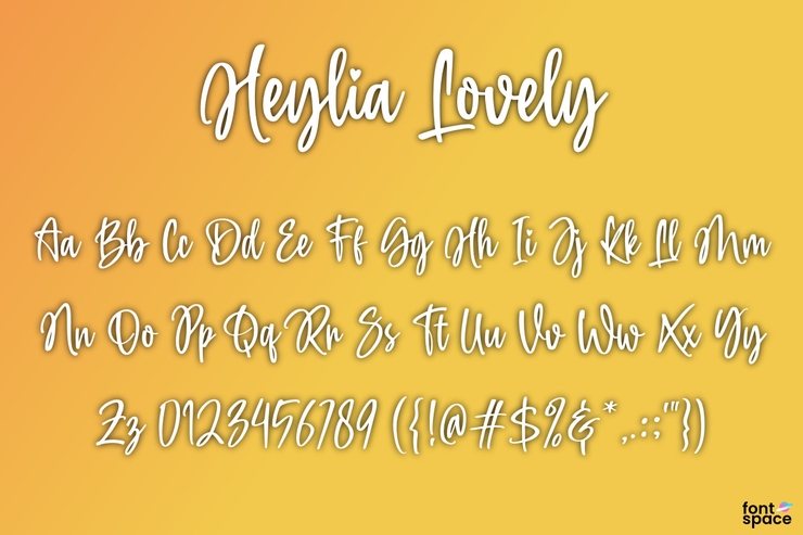 Heylia Lovely字体 3