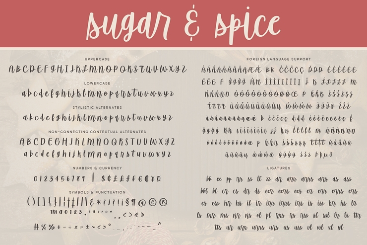 Sugar & Spice字体 6