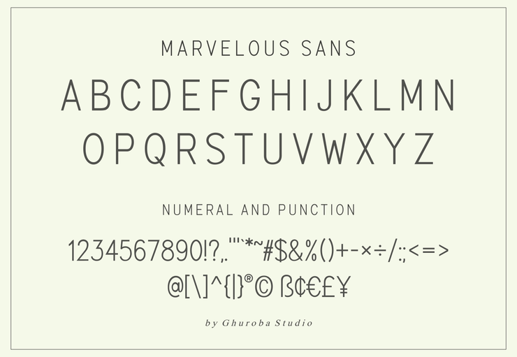 Marvelous Sans字体 4