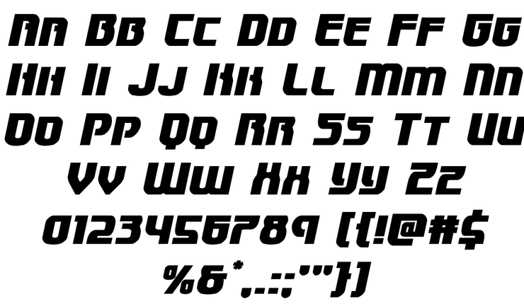 Speedwagon字体 3