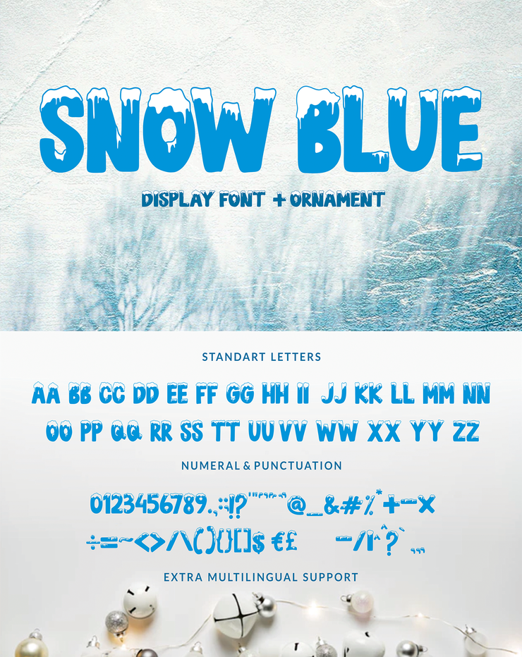 SNOW BLUE字体 2