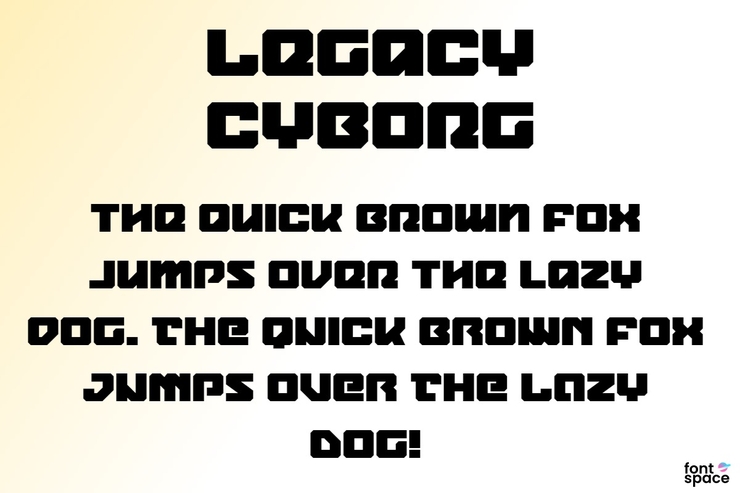Legacy Cyborg字体 2