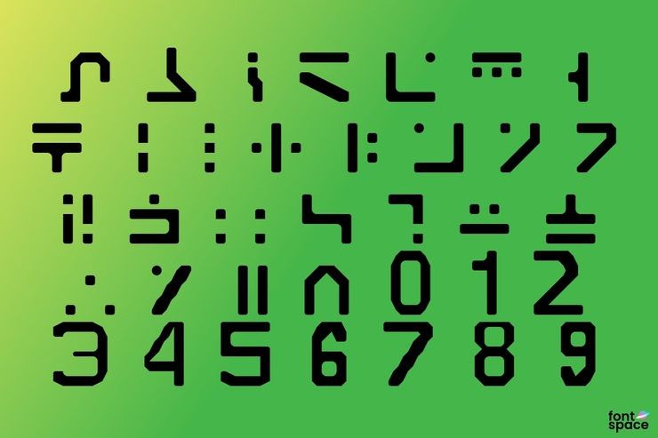 Standard Galactic Alphabet (Smooth)字体 1