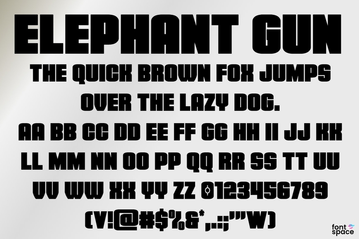 Elephant Gun字体 2