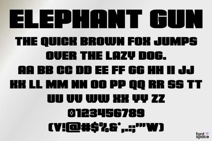 Elephant Gun字体 6