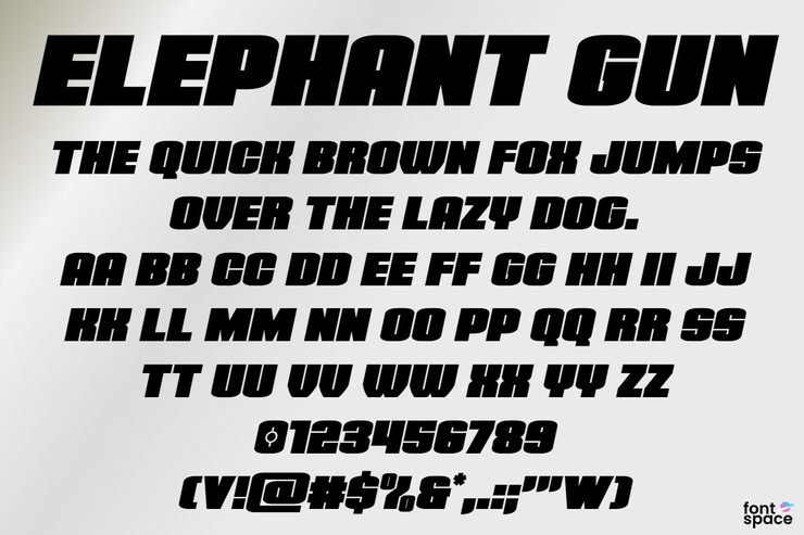 Elephant Gun字体 7