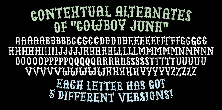 Cowboy Junk DEMO字体 1