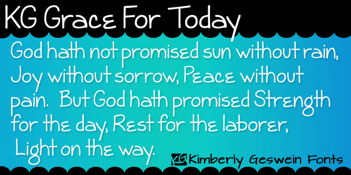 KG Grace For Today字体 1