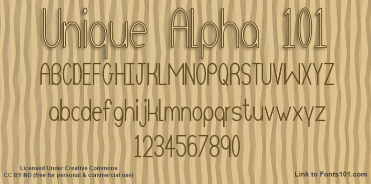 Unique Alpha 101字体 2
