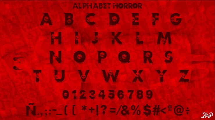 Zilap Horror字体 1