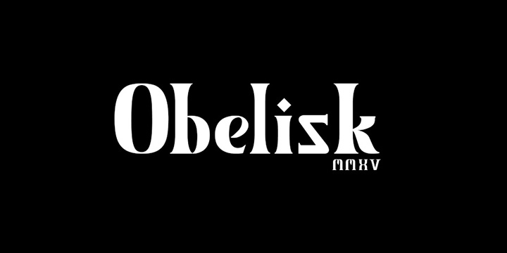 Obelisk MXVV字体 1