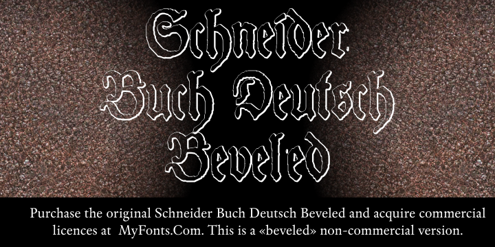 Schneider Buch Deutsch Beveled字体 1