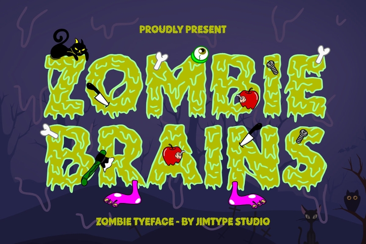 Zombie Brains字体 3