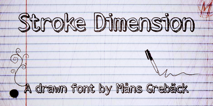 Stroke Dimension字体 1