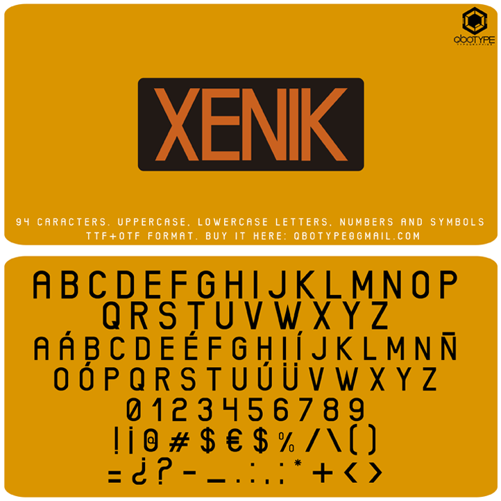 Xenik字体 1