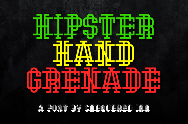 Hipster Hand Grenade字体 1