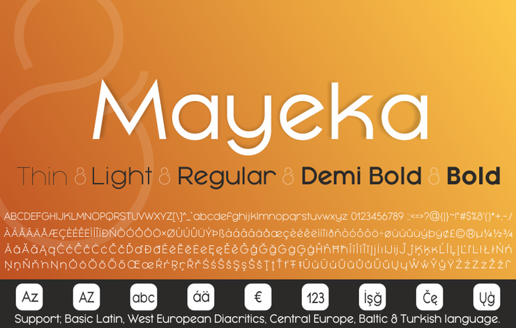 Mayeka Bold Demo字体 1