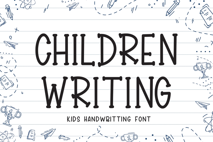 CHILDREN WRITING字体 3