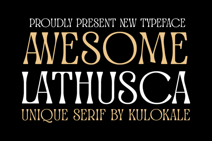 Awesome Lathusca字体 1