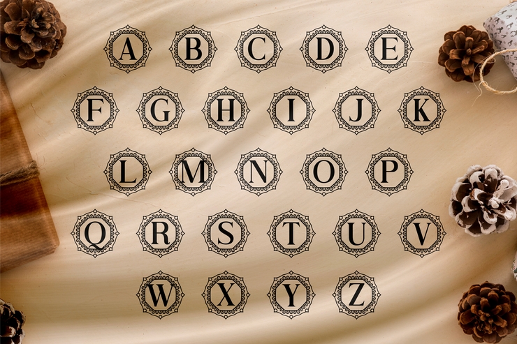 Ziviliam Monogram字体 3