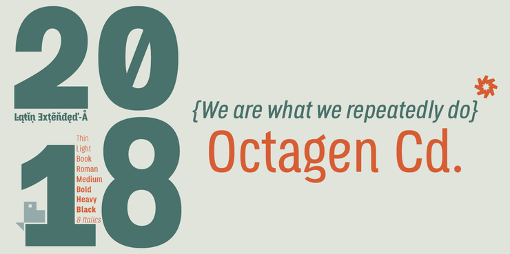 Octagen Light字体 1