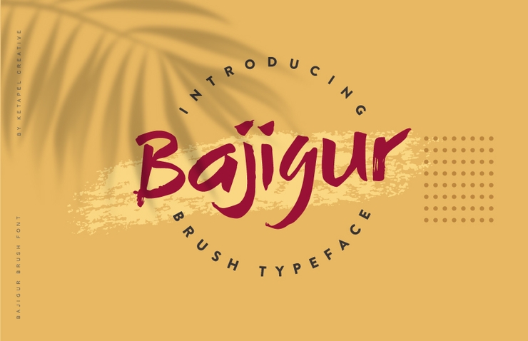 Bajigur Brush字体 1
