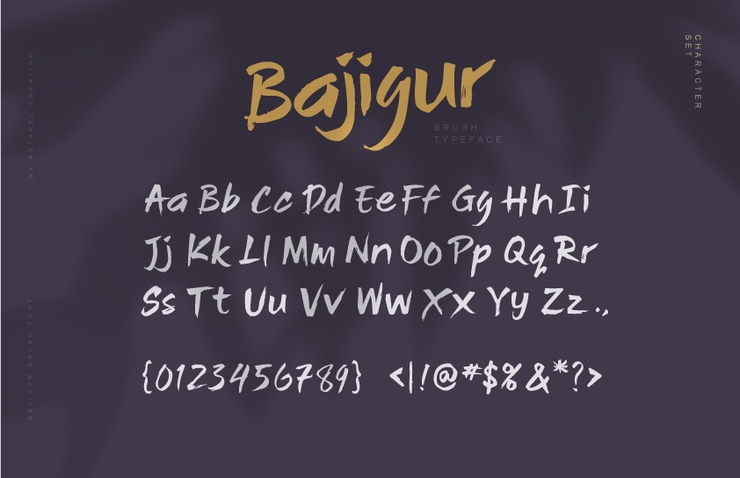 Bajigur Brush字体 5