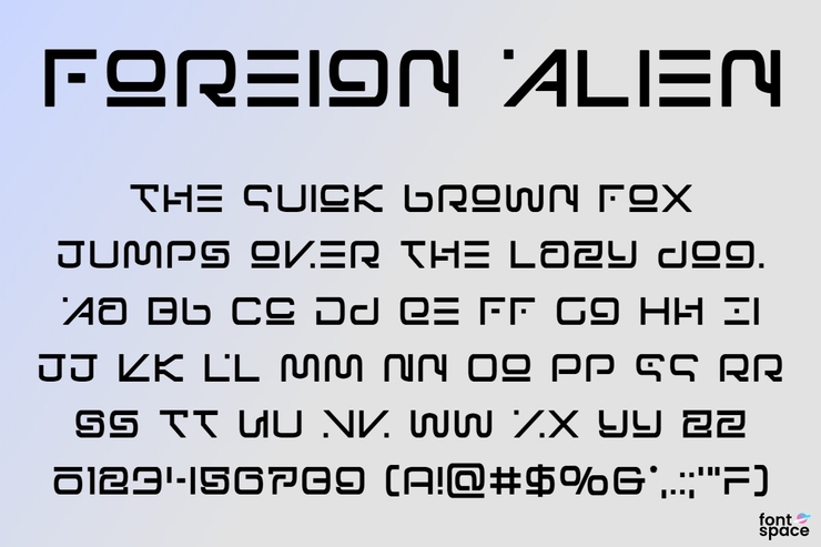 Foreign Alien字体 3