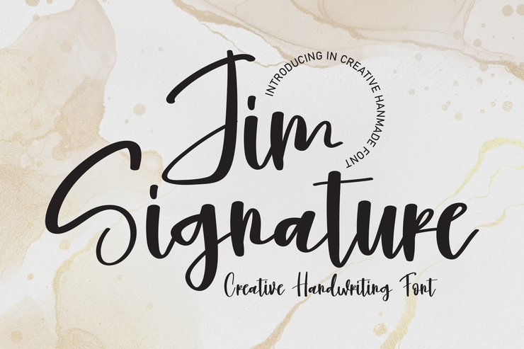 Jim Signature字体 1