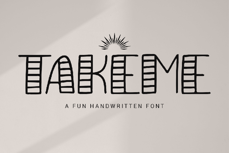 Takeme字体 1