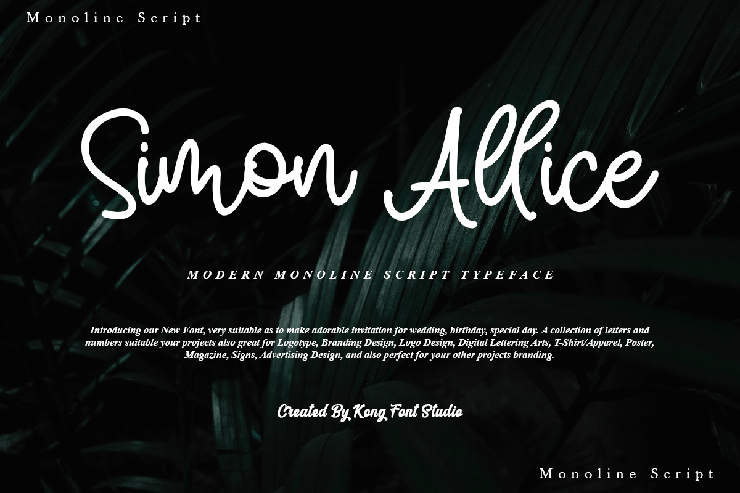Simon Allice字体 1