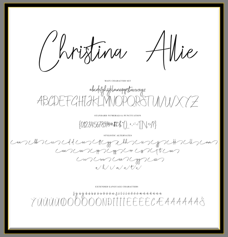 Christina Allie字体 2