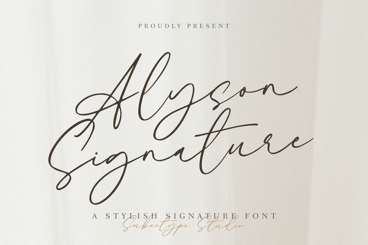 Signature字体 - Alyson Signature字体 5