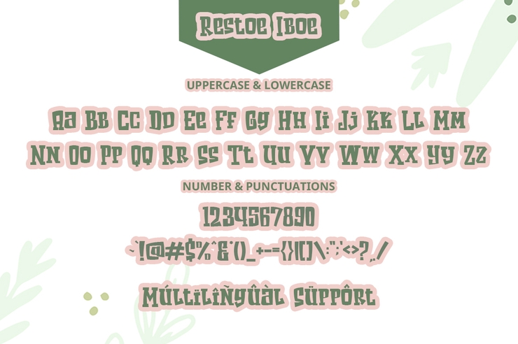 Restoe Iboe字体 3