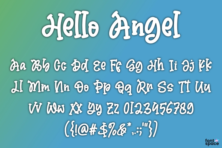 Hello Angel字体 8