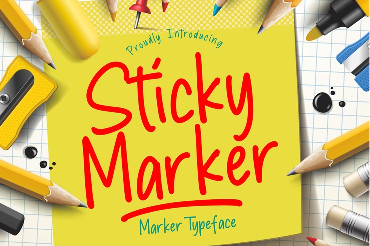 Sticky Marker字体 1
