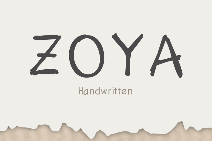 Zoya字体 2