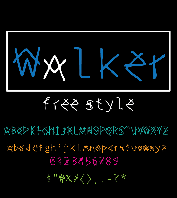 walker style字体 1