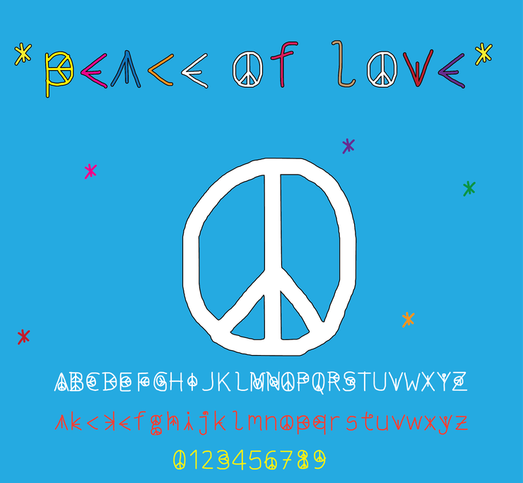 peace of love字体 1