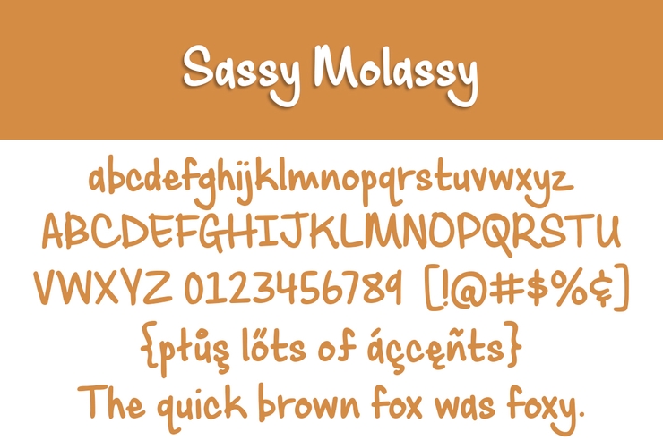 Sassy Molassy字体 2