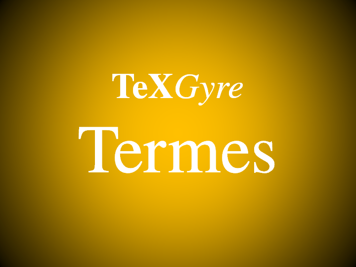 TeXGyreTermes字体 1